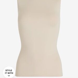 Express Body Contour Crew Neck Tank - Sandshell